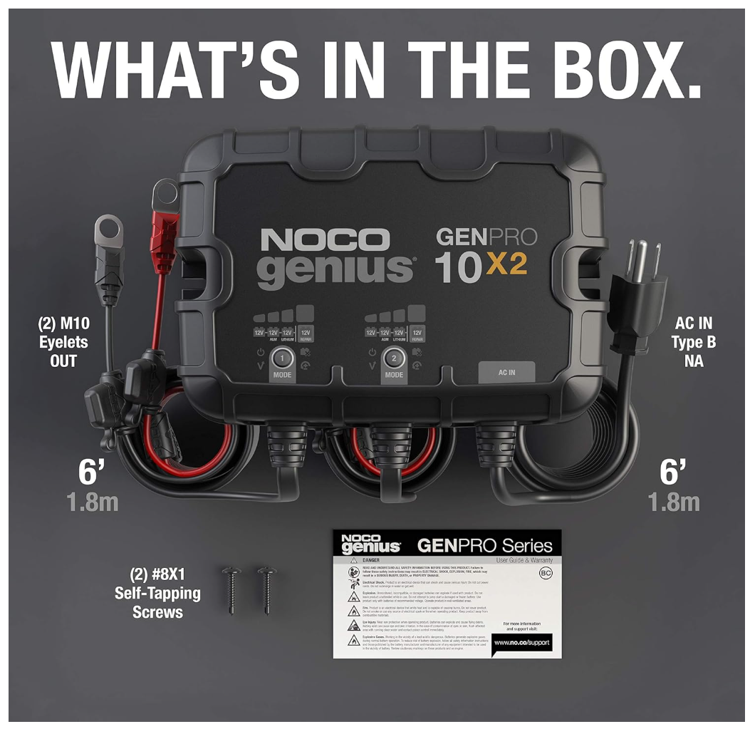 NOCO Genius GenPro 10x2 Dual Bank Charger