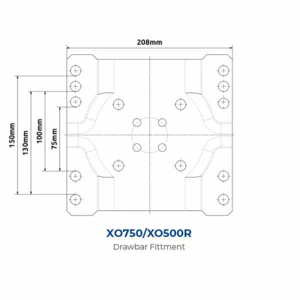 Ark XO750 Trailer Jack - Powder Coated Black