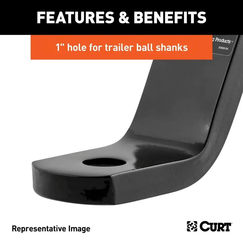 Curt Class 3 Ball Mount (2" Shank, 7,500 lbs, 4" Drop, 8 1/4" Long)