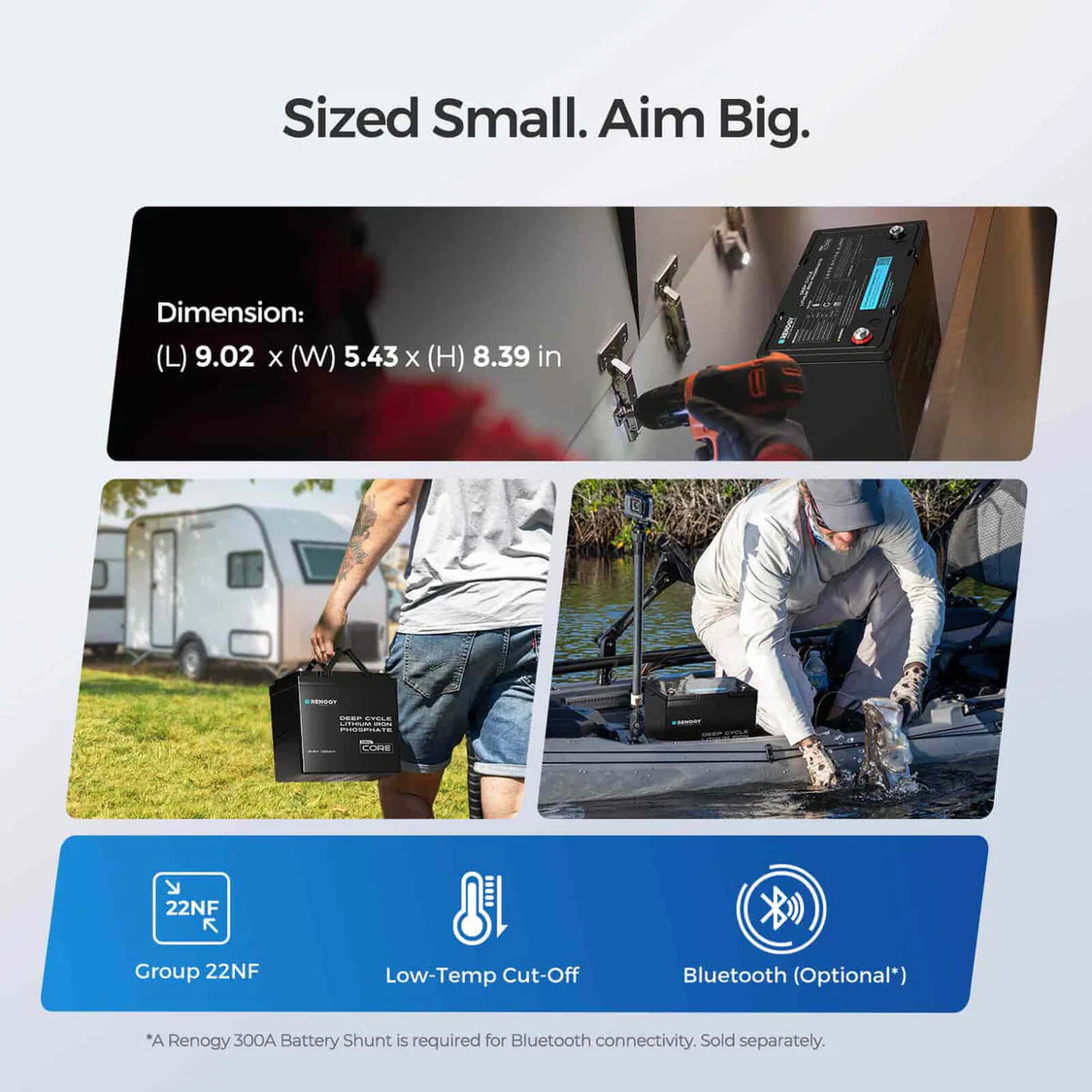 Renogy 12V 100Ah Core Mini Lithium Battery