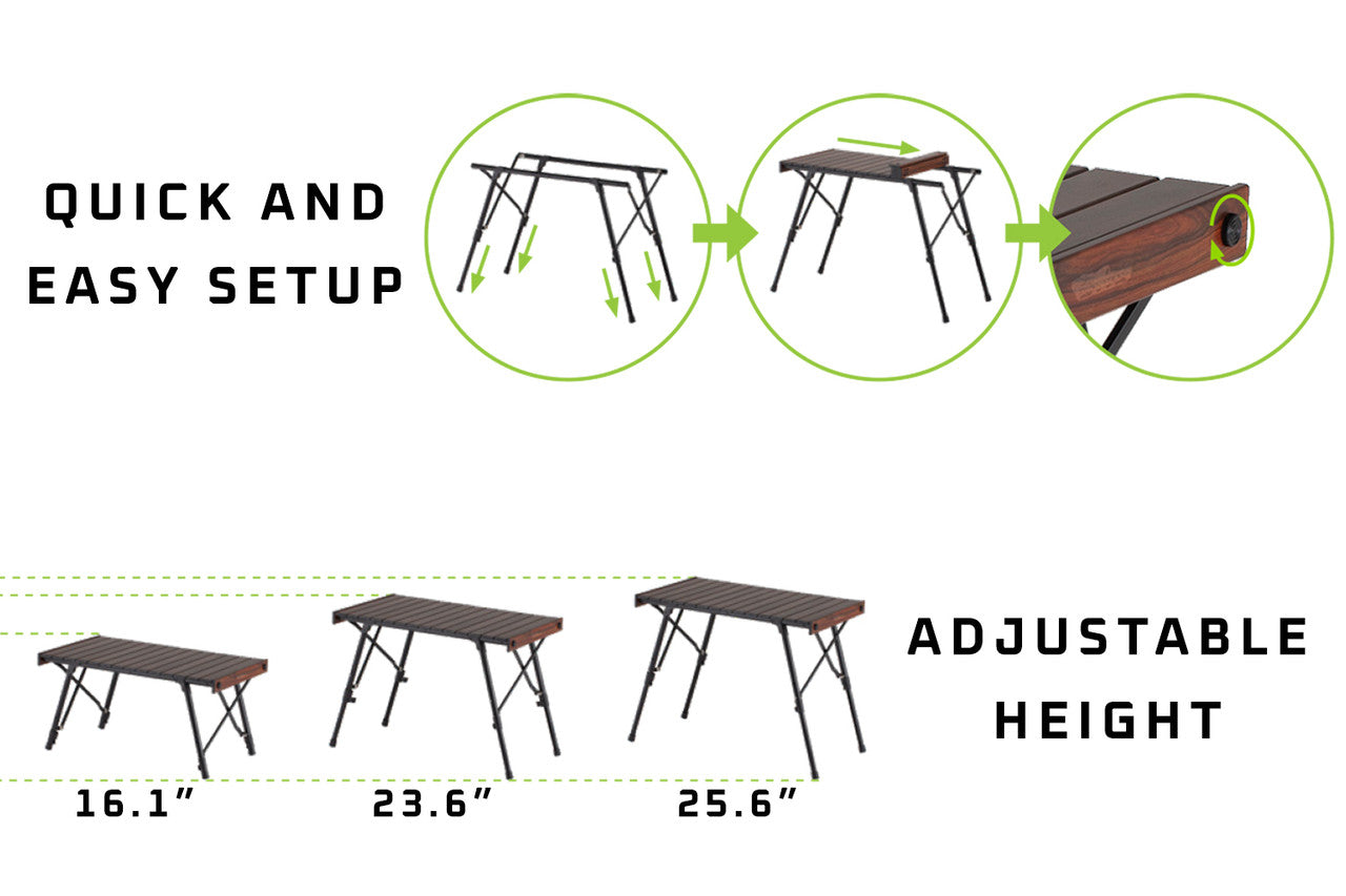 Ironman 4x4 Quick Fold Aluminum Camping Table