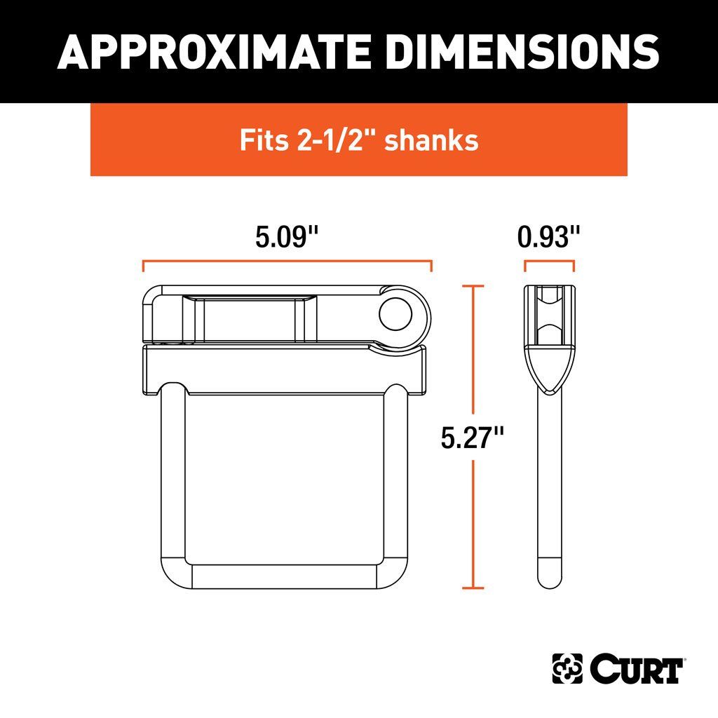 Curt No-Tool Anti-Rattle Hitch Clamp