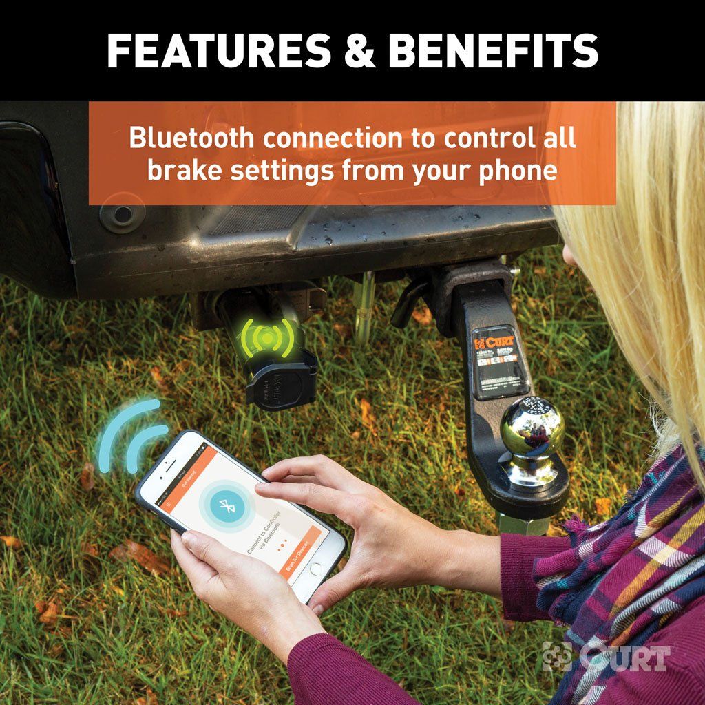 Curt Echo Mobile Trailer Brake Controller - 7- Way (Bluetooth Connection)