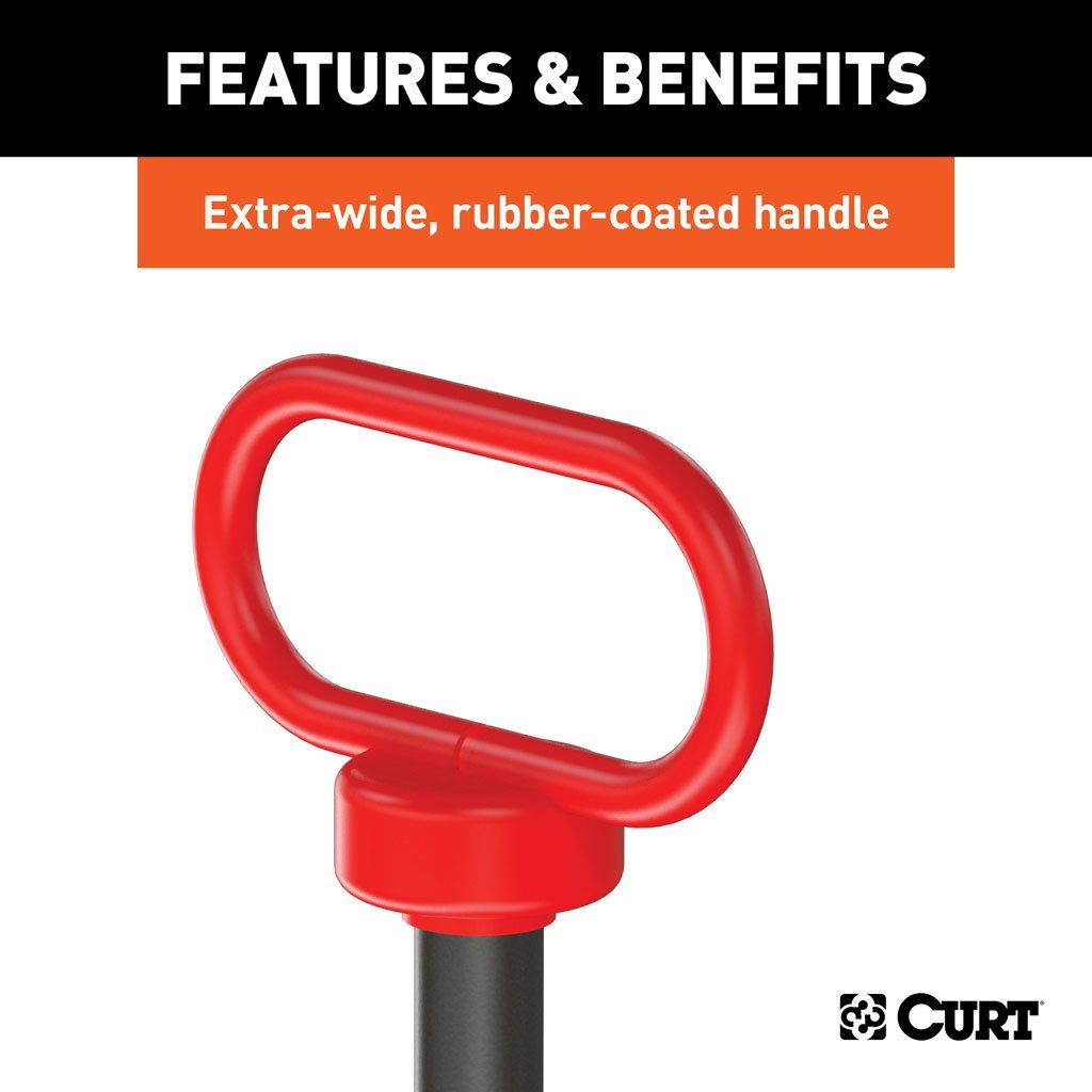 Curt 5/8" Clevis Pin with Handle and Clip